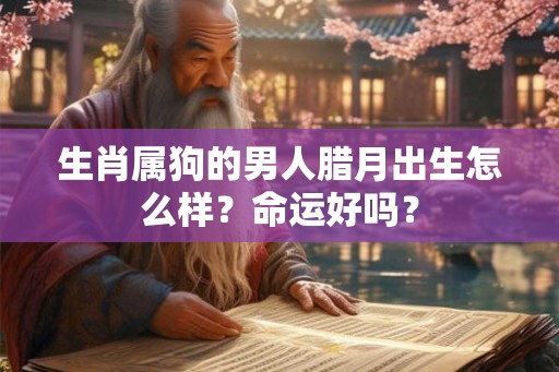 生肖属狗的男人腊月出生怎么样？命运好吗？