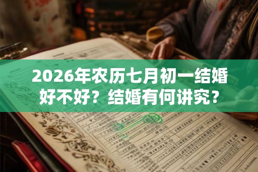 2026年农历七月初一结婚好不好？结婚有何讲究？