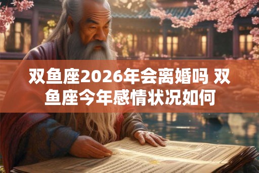双鱼座2026年会离婚吗 双鱼座今年感情状况如何
