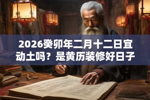 2026癸卯年二月十二日宜动土吗？是黄历装修好日子吗？