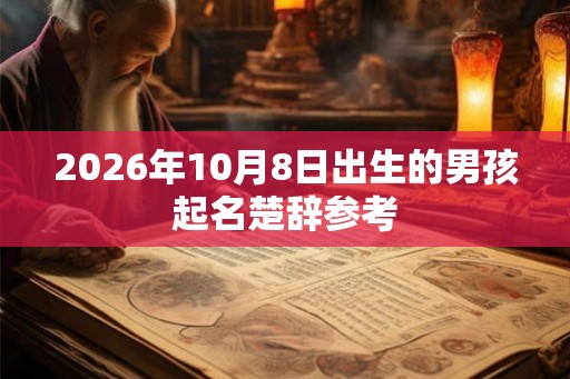 2026年10月8日出生的男孩起名楚辞参考