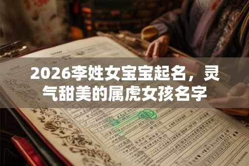 2026李姓女宝宝起名，灵气甜美的属虎女孩名字
