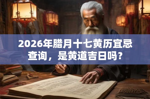 2026年腊月十七黄历宜忌查询，是黄道吉日吗？