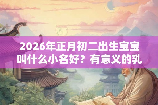 2026年正月初二出生宝宝叫什么小名好？有意义的乳名推荐