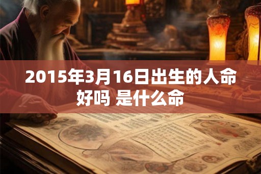 2015年3月16日出生的人命好吗 是什么命