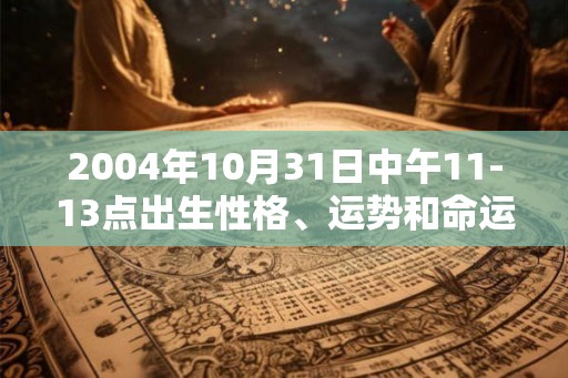 2004年10月31日中午11-13点出生性格、运势和命运