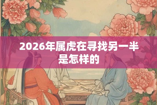 2026年属虎在寻找另一半是怎样的 2026年属虎在寻找另一半是怎样的