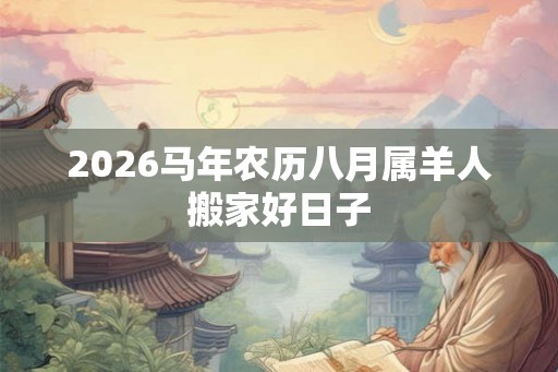 2026马年农历八月属羊人搬家好日子