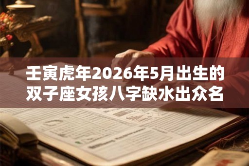 壬寅虎年2026年5月出生的双子座女孩八字缺水出众名字精选
