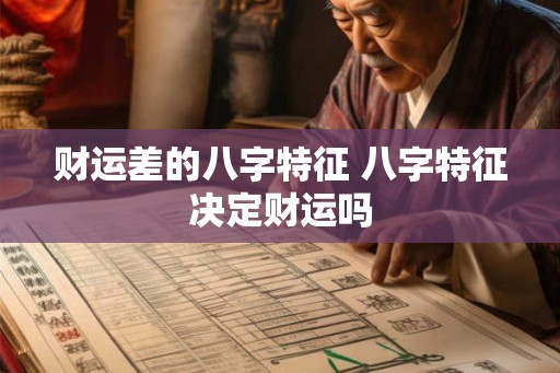 财运差的八字特征 八字特征决定财运吗