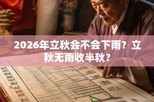 2026年立秋会不会下雨？立秋无雨收半秋？