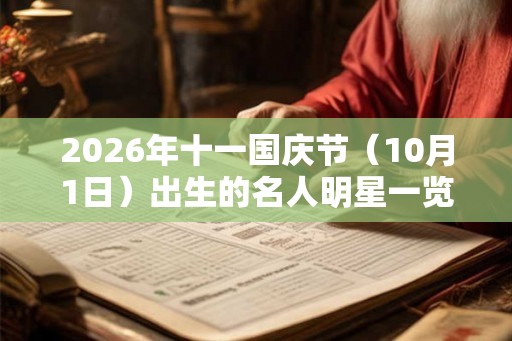2026年十一国庆节（10月1日）出生的名人明星一览！