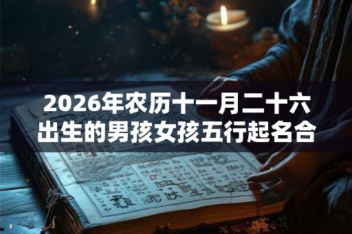 2026年农历十一月二十六出生的男孩女孩五行起名合集