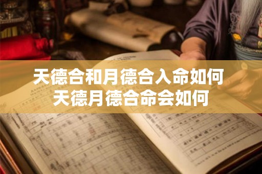 天德合和月德合入命如何 天德月德合命会如何