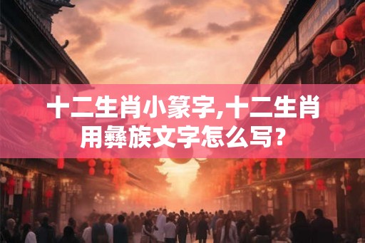 十二生肖小篆字,十二生肖用彝族文字怎么写？