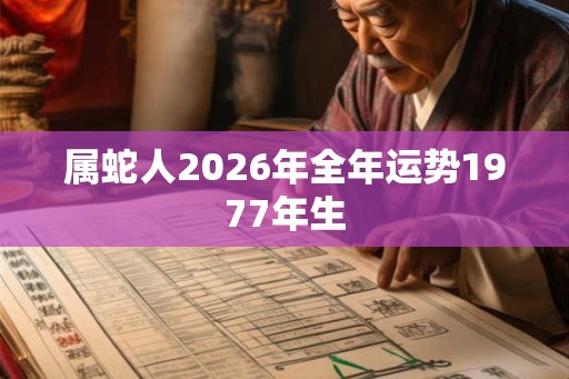 属蛇人2026年全年运势1977年生