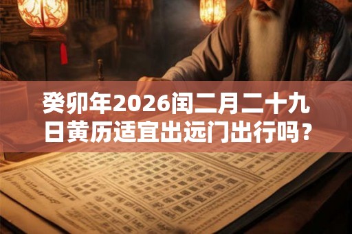癸卯年2026闰二月二十九日黄历适宜出远门出行吗？