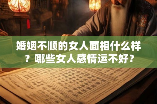 婚姻不顺的女人面相什么样？哪些女人感情运不好？