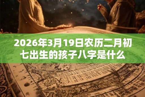 2026年3月19日农历二月初七出生的孩子八字是什么