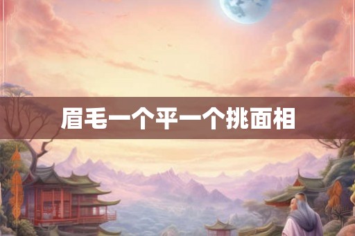 眉毛一个平一个挑面相