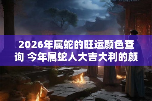 2026年属蛇的旺运颜色查询 今年属蛇人大吉大利的颜色