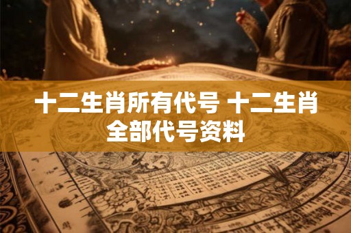 十二生肖所有代号 十二生肖全部代号资料
