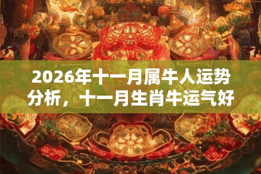 2026年十一月属牛人运势分析，十一月生肖牛运气好吗