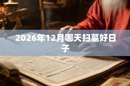 2026年12月哪天扫墓好日子