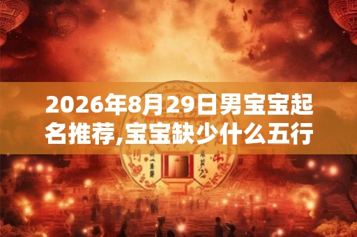 2026年8月29日男宝宝起名推荐,宝宝缺少什么五行属性？