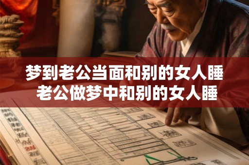 梦到老公当面和别的女人睡 老公做梦中和别的女人睡了