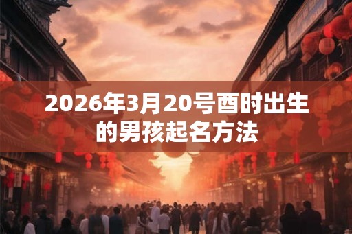 2026年3月20号酉时出生的男孩起名方法