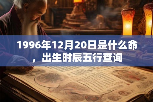 1996年12月20日是什么命,出生时辰五行查询 1996年12月20日是什么命,出生时辰五行查询