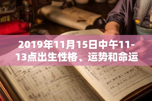 2019年11月15日中午11-13点出生性格、运势和命运