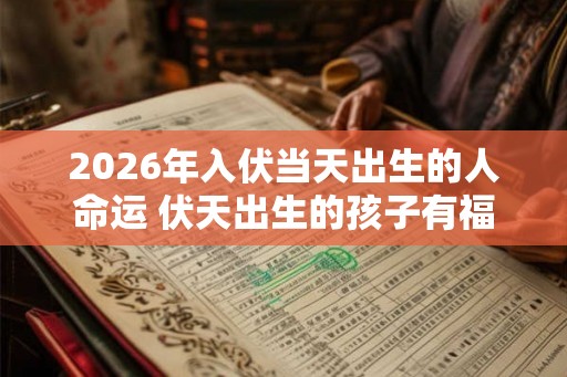 2026年入伏当天出生的人命运 伏天出生的孩子有福气吗