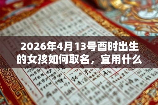 2026年4月13号酉时出生的女孩如何取名，宜用什么字？