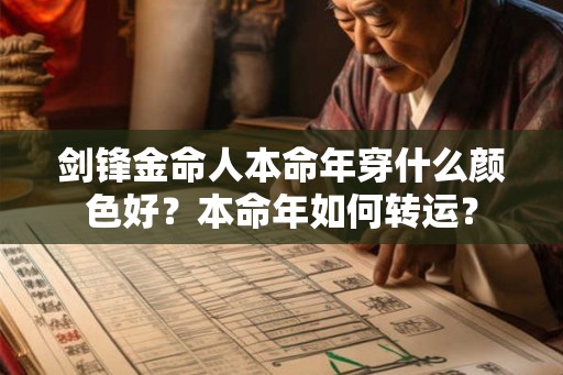 剑锋金命人本命年穿什么颜色好？本命年如何转运？