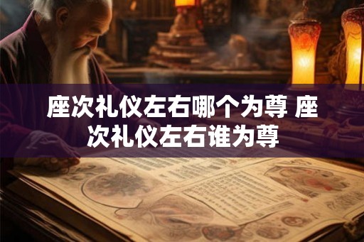 座次礼仪左右哪个为尊 座次礼仪左右谁为尊