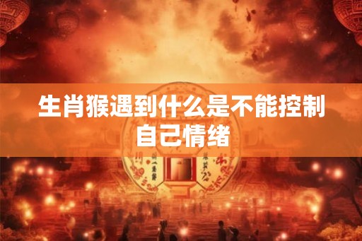 生肖猴遇到什么是不能控制自己情绪
