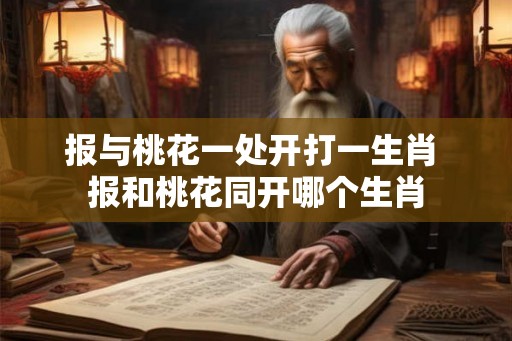 报与桃花一处开打一生肖 报和桃花同开哪个生肖