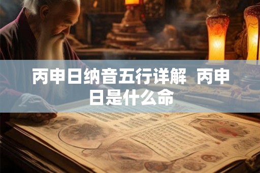 丙申日纳音五行详解  丙申日是什么命