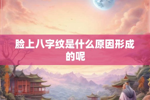 脸上八字纹是什么原因形成的呢