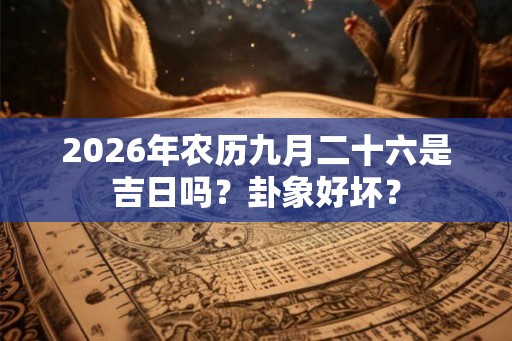 2026年农历九月二十六是吉日吗？卦象好坏？