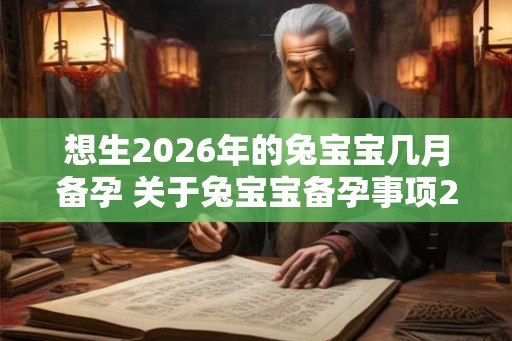 想生2026年的兔宝宝几月备孕 关于兔宝宝备孕事项2026