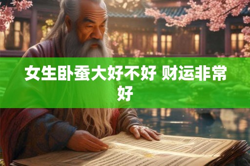 女生卧蚕大好不好 财运非常好