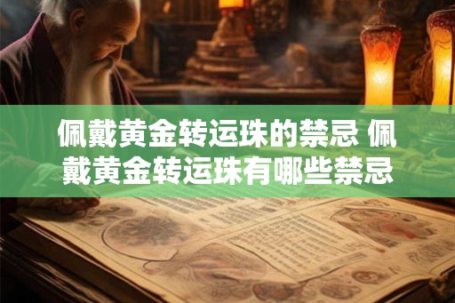 佩戴黄金转运珠的禁忌 佩戴黄金转运珠有哪些禁忌