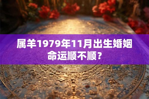 属羊1979年11月出生婚姻命运顺不顺？