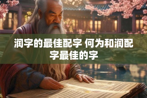 润字的最佳配字 何为和润配字最佳的字
