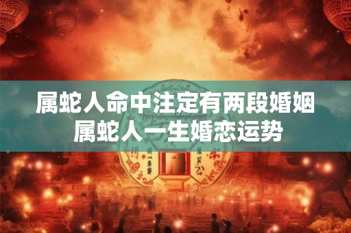 属蛇人命中注定有两段婚姻 属蛇人一生婚恋运势
