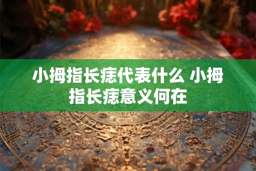 小拇指长痣代表什么 小拇指长痣意义何在 小拇指长痣代表什么 小拇指长痣意义何在