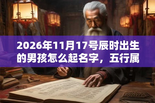 2026年11月17号辰时出生的男孩怎么起名字，五行属什么